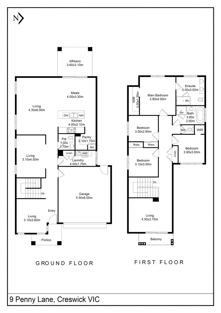 Floorplan of Homely house listing, 9 Penny Lane, Creswick VIC 3363
