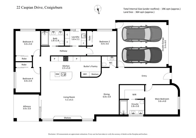 Floorplan of Homely house listing, 22 Caspian Drive, Craigieburn VIC 3064