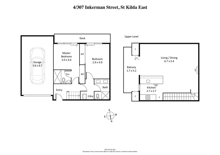 Floorplan of Homely townhouse listing, 4/307 Inkerman Street, St Kilda East VIC 3183