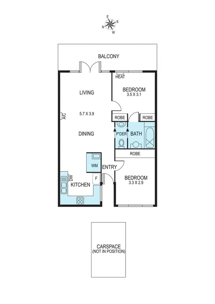 Floorplan of Homely apartment listing, 22/1083 Glen Huntly Road, Glen Huntly VIC 3163
