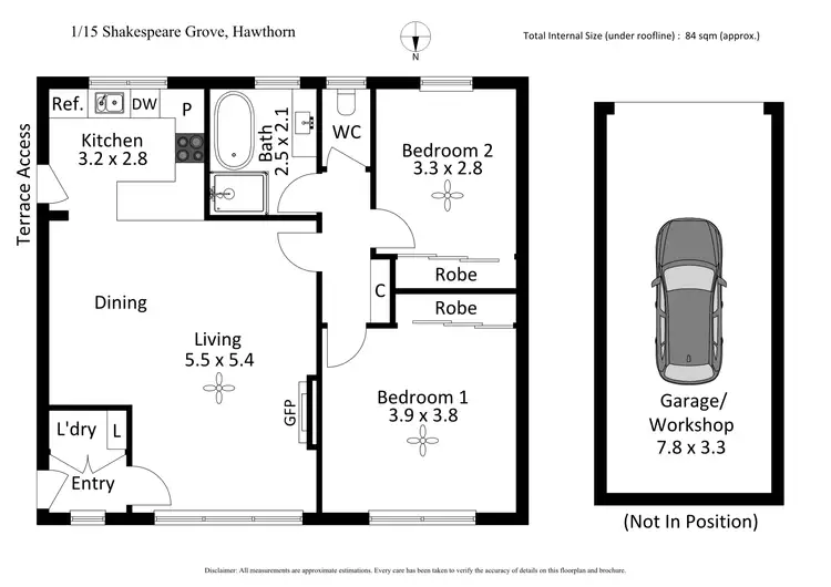 Floorplan of Homely apartment listing, 1/15 Shakespeare Grove, Hawthorn VIC 3122