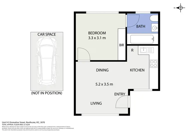 Floorplan of Homely apartment listing, 9/5 Emmaline Street, Northcote VIC 3070