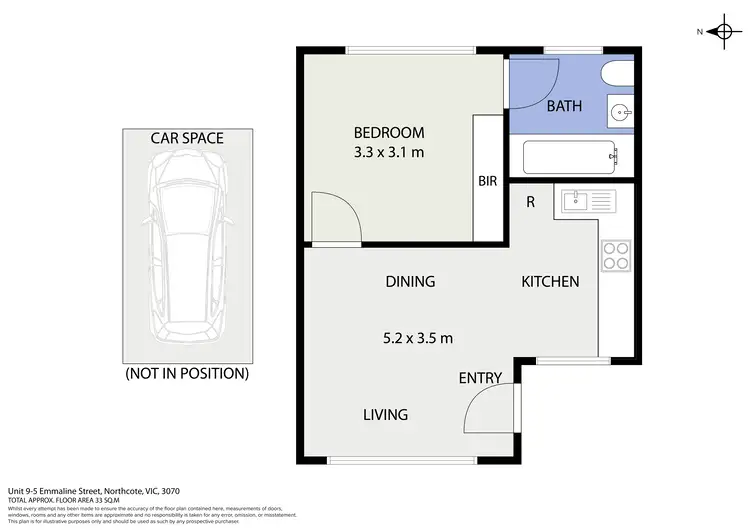 Floorplan of Homely apartment listing, 9/5 Emmaline Street, Northcote VIC 3070