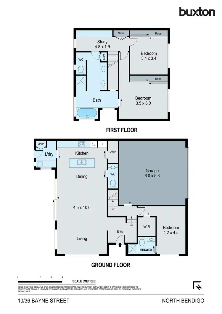 Floorplan of Homely townhouse listing, 10/36 Bayne Street, North Bendigo VIC 3550