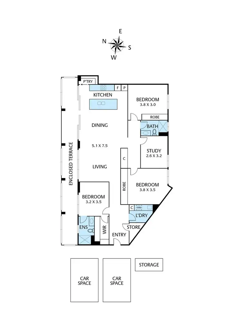 Floorplan of Homely apartment listing, 102/1 Old Heidelberg Road, Alphington VIC 3078