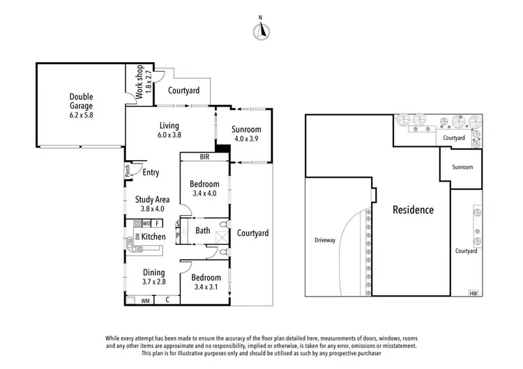 Floorplan of Homely unit listing, 2/6-8 Green Street, Ivanhoe VIC 3079