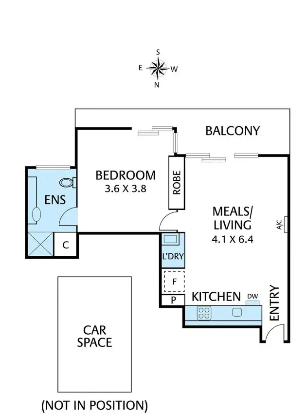 Floorplan of Homely apartment listing, 201/185 Rose Street, Fitzroy VIC 3065
