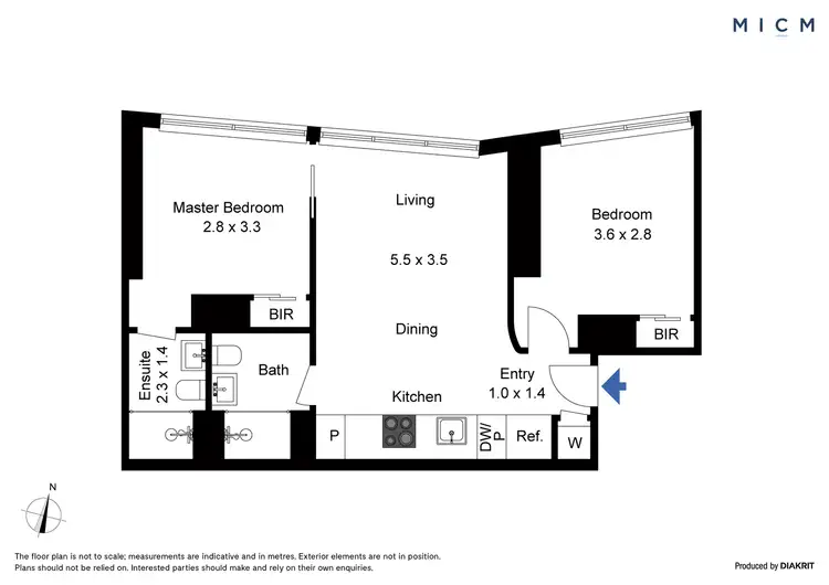 Floorplan of Homely apartment listing, 2801/157 ABeckett Street, Melbourne VIC 3000