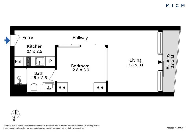 Floorplan of Homely apartment listing, 508/53 Batman Street, West Melbourne VIC 3003