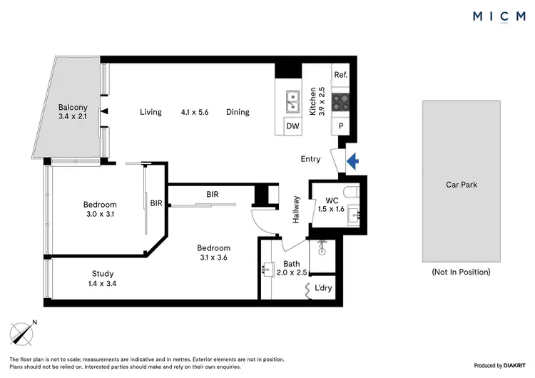 Floorplan of Homely apartment listing, 908/180 City Road, Southbank VIC 3006