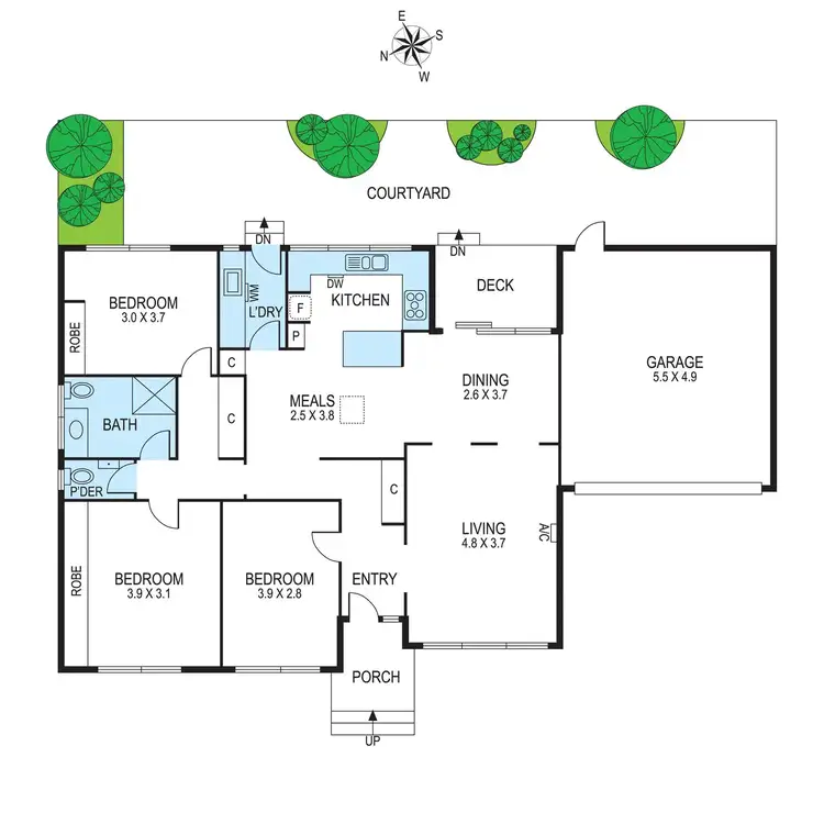 Floorplan of Homely unit listing, 2/41 Kinane Street, Brighton VIC 3186