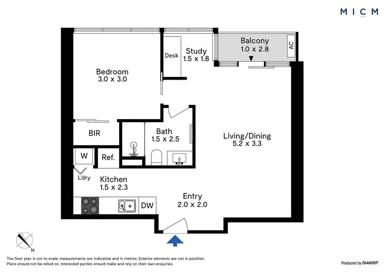 Floorplan of Homely apartment listing, 1603/60 Kavanagh Street, Southbank VIC 3006