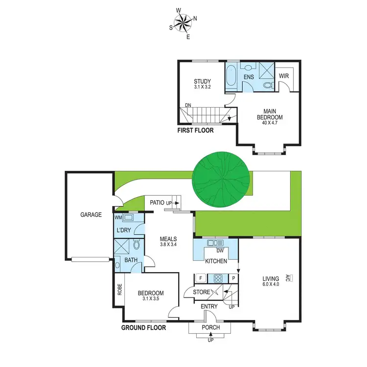 Floorplan of Homely townhouse listing, 3/1108 Dandenong Road, Carnegie VIC 3163