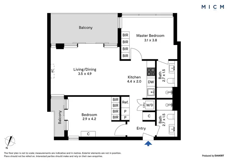 Floorplan of Homely apartment listing, 703/220 Spencer Street, Melbourne VIC 3000
