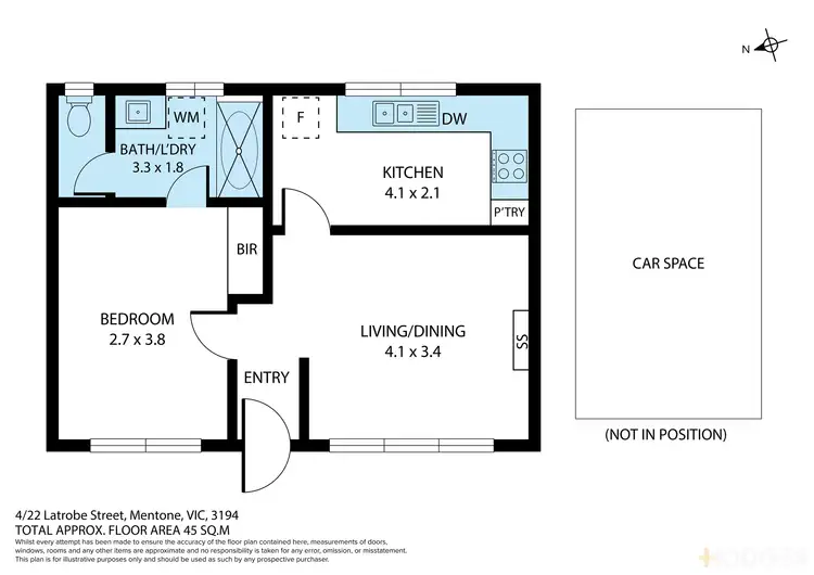 Floorplan of Homely unit listing, 4/22 Latrobe Street, Mentone VIC 3194