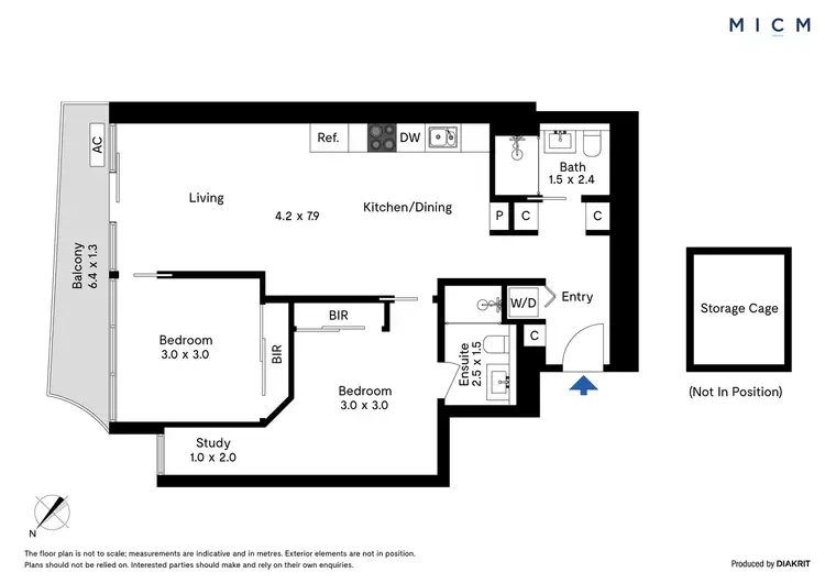 Floorplan of Homely apartment listing, 2204/560 Lonsdale Street, Melbourne VIC 3000