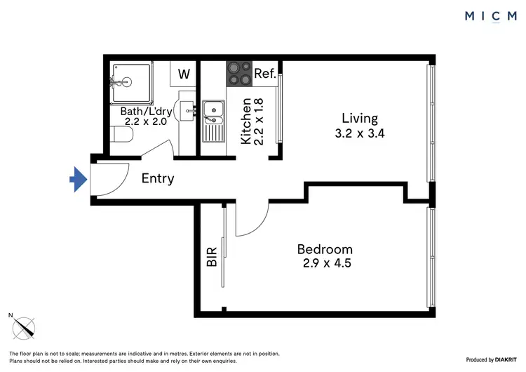 Floorplan of Homely apartment listing, 36/88 Franklin Street, Melbourne VIC 3000