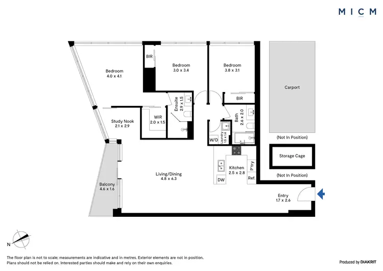 Floorplan of Homely apartment listing, 3102/180 City Road, Southbank VIC 3006