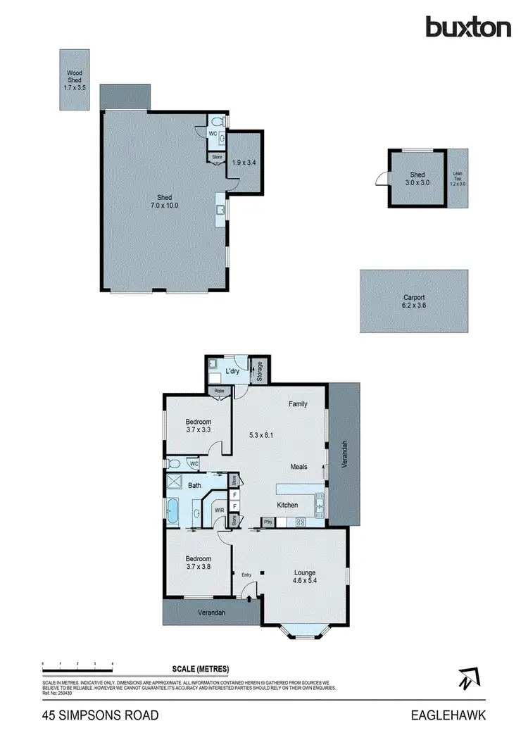 Floorplan of Homely house listing, 45 Simpsons Road, Eaglehawk VIC 3556