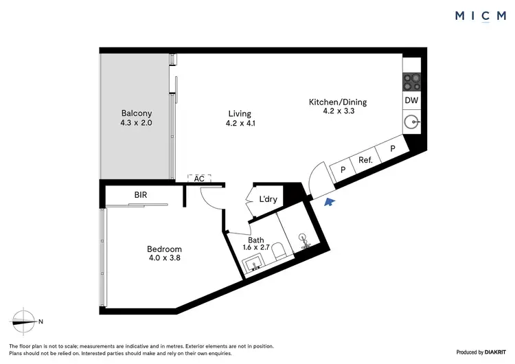Floorplan of Homely apartment listing, 507/3-5 Aquitania Way, Docklands VIC 3008