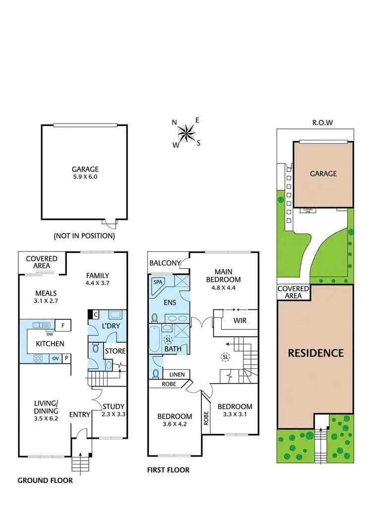 Floorplan of Homely townhouse listing, 6 Vista Grove, Viewbank VIC 3084