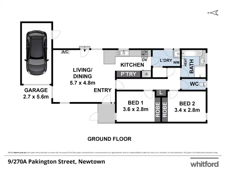 Floorplan of Homely unit listing, 9/270A Pakington Street, Newtown VIC 3220