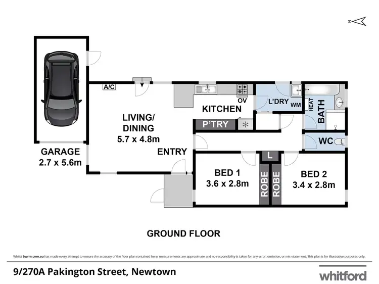Floorplan of Homely unit listing, 9/270A Pakington Street, Newtown VIC 3220