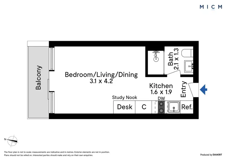 Floorplan of Homely apartment listing, 1103/181 Abeckett Street, Melbourne VIC 3000