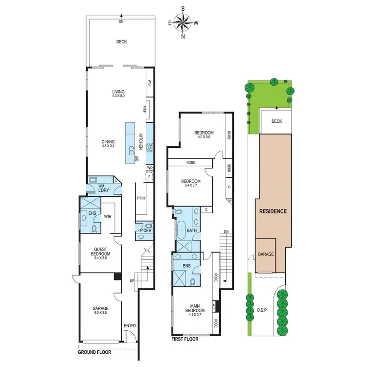 Floorplan of Homely townhouse listing, 58b Tudor Street, Bentleigh East VIC 3165