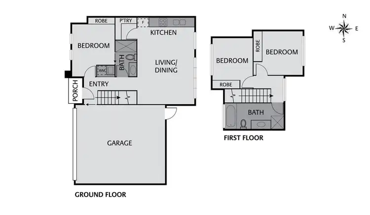 Floorplan of Homely townhouse listing, 2 & 5/110-112 Nell Street, Greensborough VIC 3088