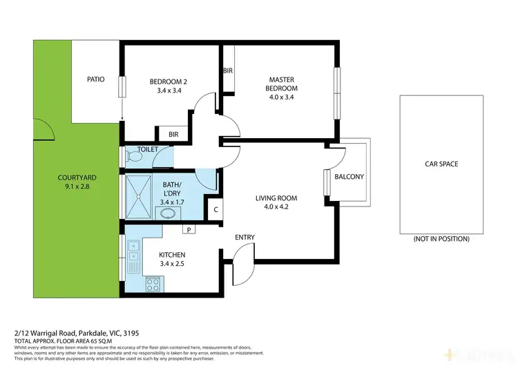 Floorplan of Homely apartment listing, 2/12 Warrigal Road, Parkdale VIC 3195