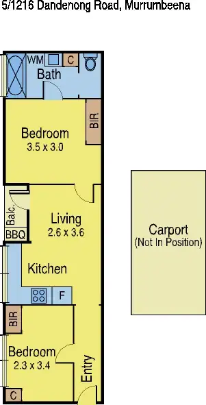 Floorplan of Homely apartment listing, 5/1216 Dandenong Road, Murrumbeena VIC 3163