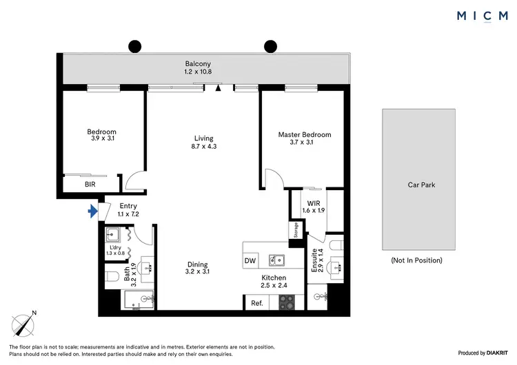 Floorplan of Homely apartment listing, 45/83 Whiteman Street, Southbank VIC 3006