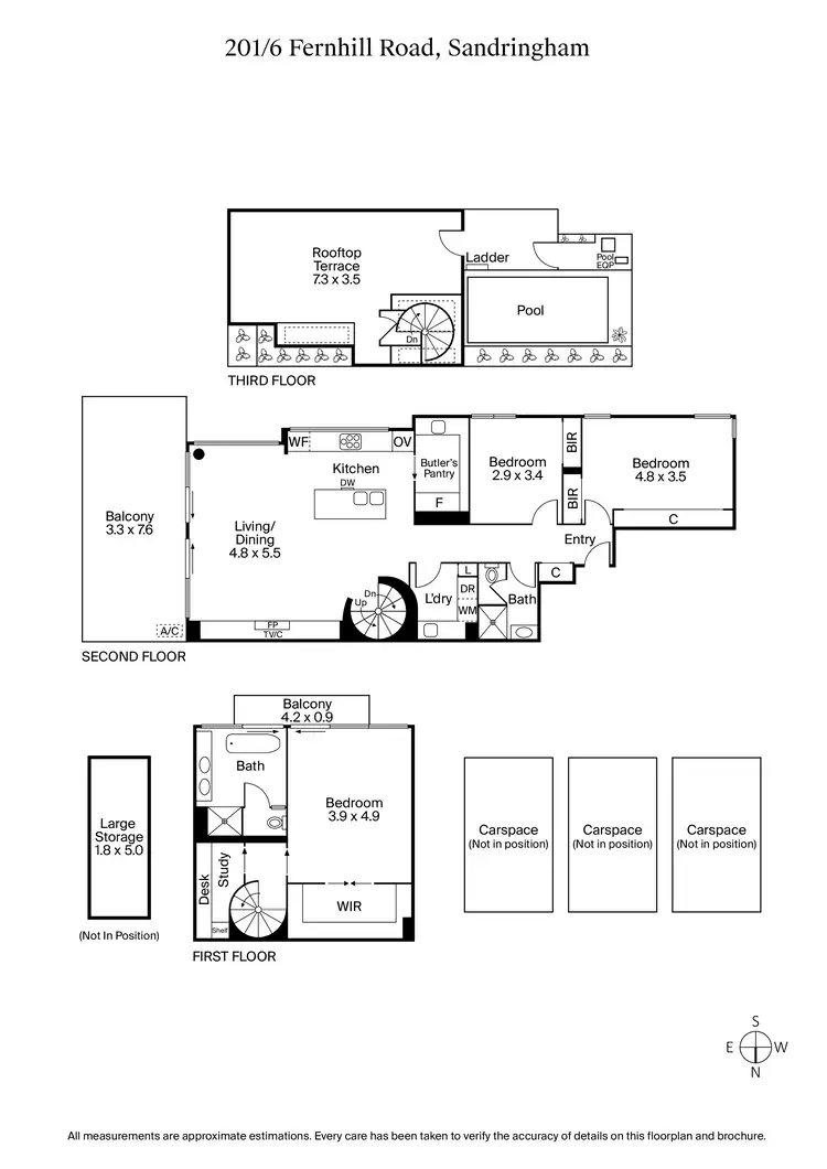 Floorplan of Homely apartment listing, 201/6 Fernhill Road, Sandringham VIC 3191