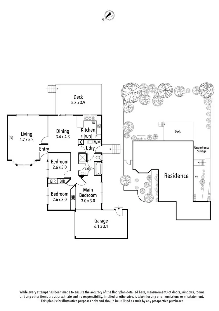 Floorplan of Homely unit listing, 3/77 Wungan Street, Macleod VIC 3085