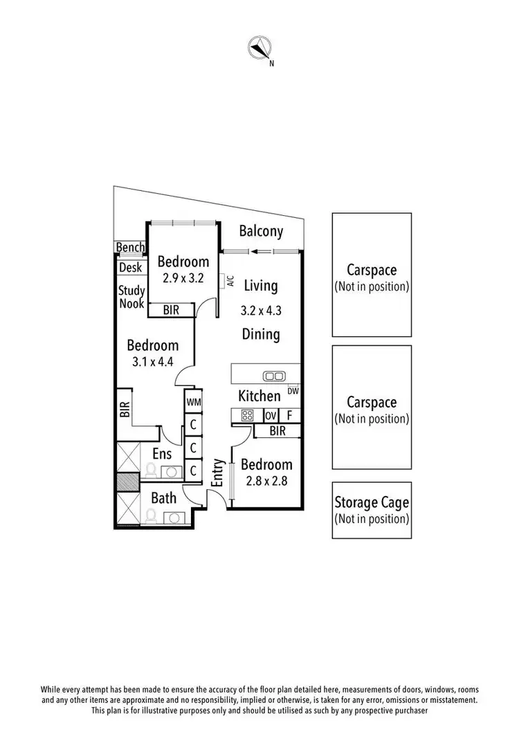 Floorplan of Homely apartment listing, 309/443 Upper Heidelberg Road, Ivanhoe VIC 3079