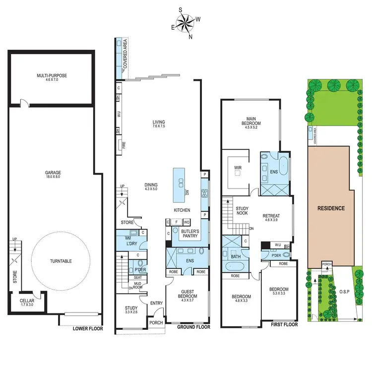Floorplan of Homely townhouse listing, 1/42 London Street, Bentleigh VIC 3204