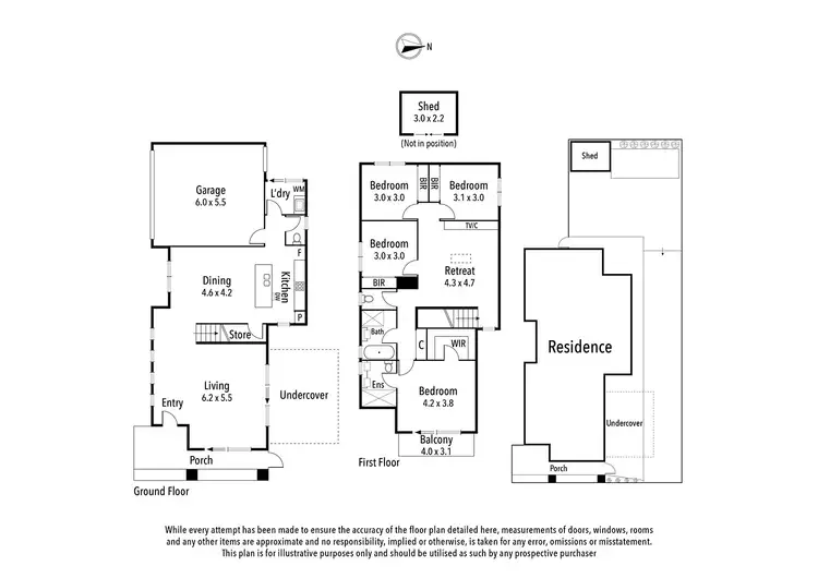 Floorplan of Homely townhouse listing, 1/10 Tate Street, Ivanhoe VIC 3079
