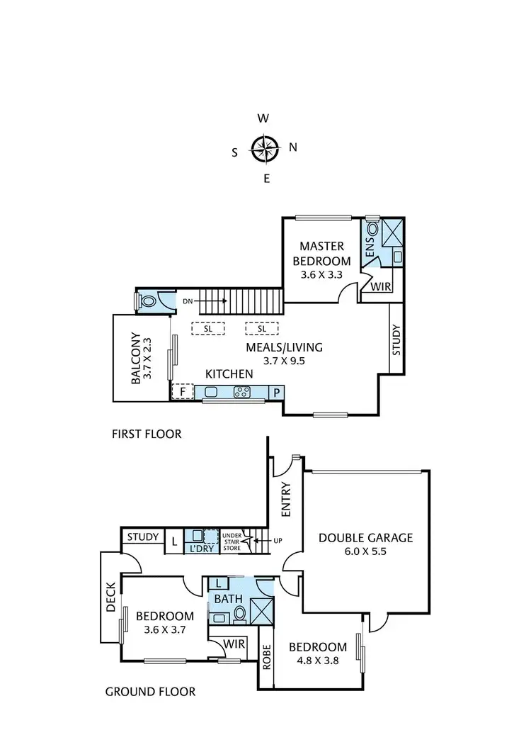 Floorplan of Homely townhouse listing, 2/8 Strong Street, Spotswood VIC 3015