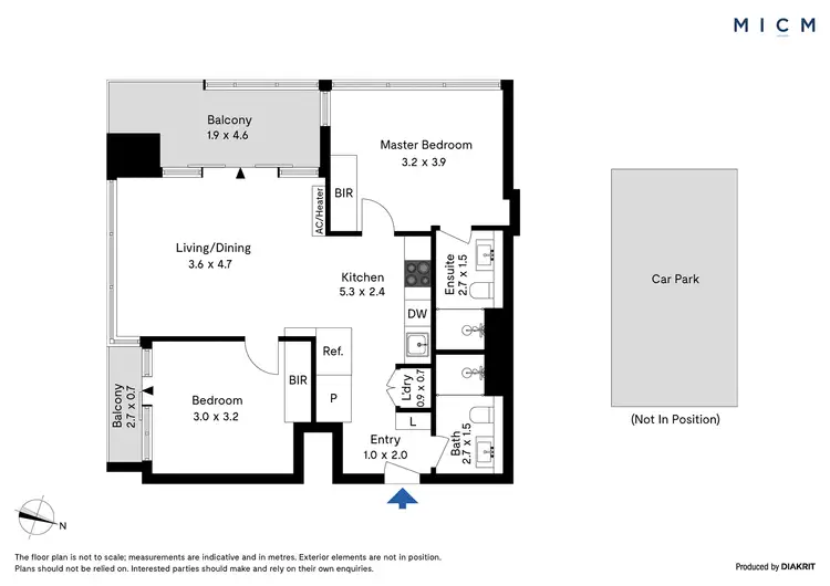 Floorplan of Homely apartment listing, 3911/220 Spencer Street, Melbourne VIC 3000