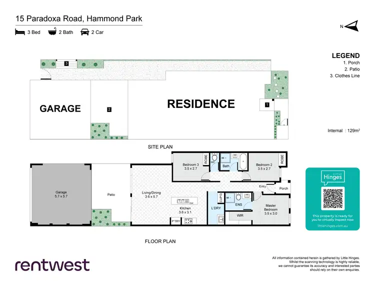 Floorplan of Homely house listing, 15 Paradoxa Rd, Hammond Park WA 6164