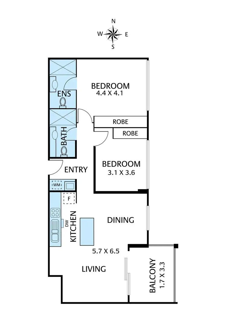 Floorplan of Homely apartment listing, 6/74 Darebin Street, Heidelberg VIC 3084