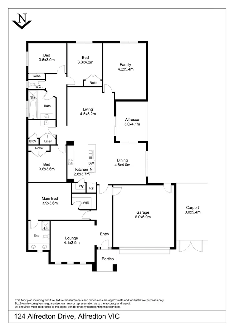 Floorplan of Homely house listing, 124 Alfredton Drive, Alfredton VIC 3350