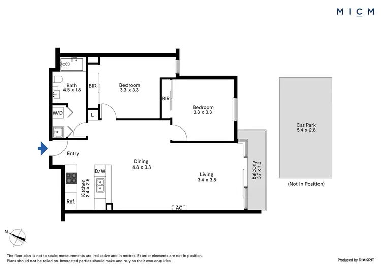 Floorplan of Homely apartment listing, 201/148 Wells Street, South Melbourne VIC 3205