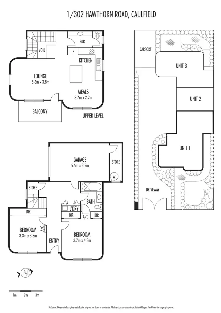 Floorplan of Homely townhouse listing, 1/302 Hawthorn Road, Caulfield VIC 3162