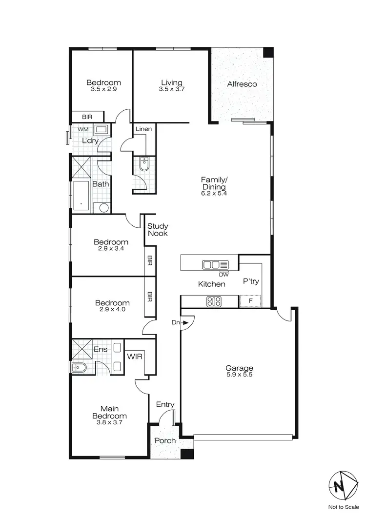 Floorplan of Homely house listing, 8 Hubbard Street, Lucas VIC 3350