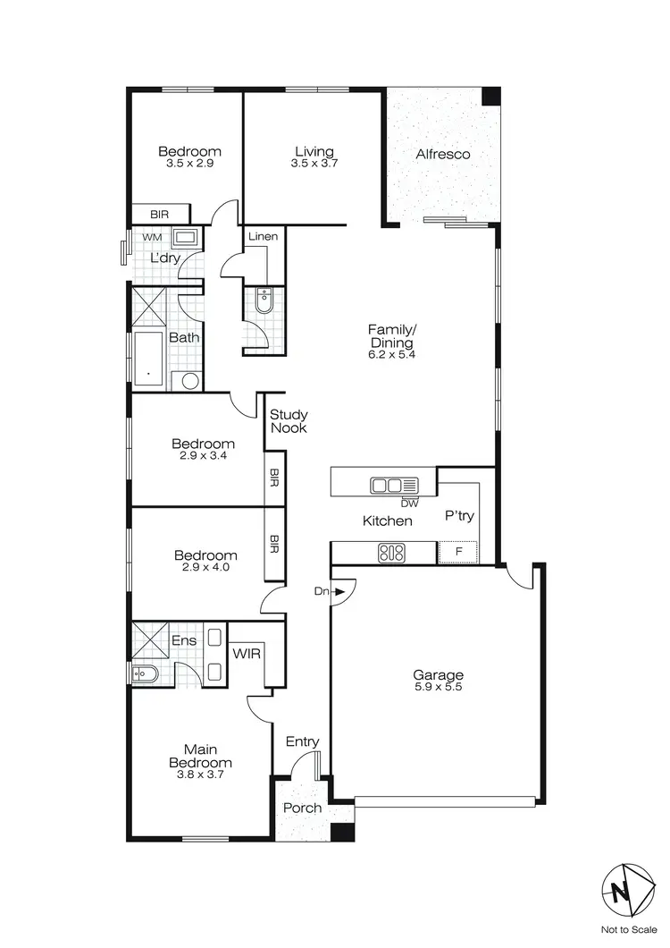 Floorplan of Homely house listing, 8 Hubbard Street, Lucas VIC 3350