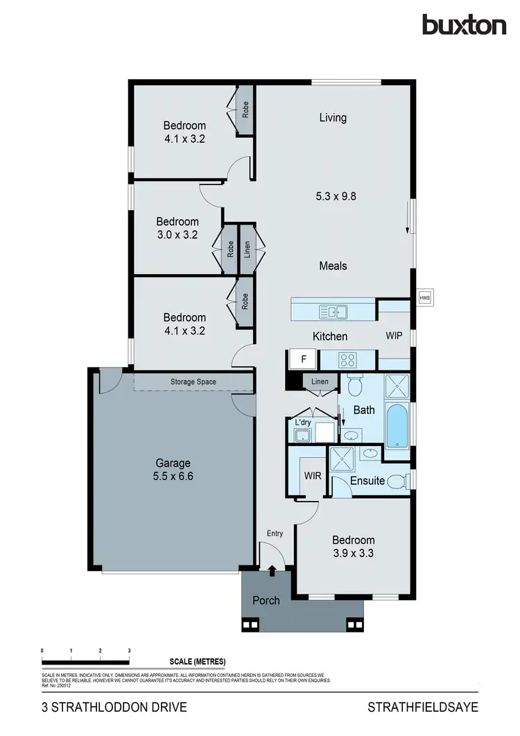 Floorplan of Homely house listing, 3 Strathloddon Drive, Strathfieldsaye VIC 3551