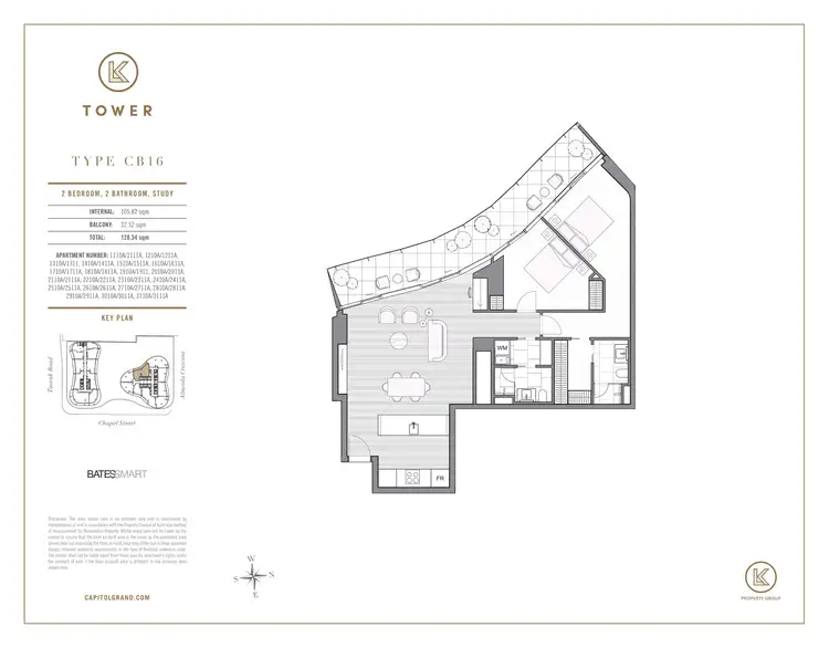 Floorplan of Homely apartment listing, 1509/1 Almeida Crescent, South Yarra VIC 3141