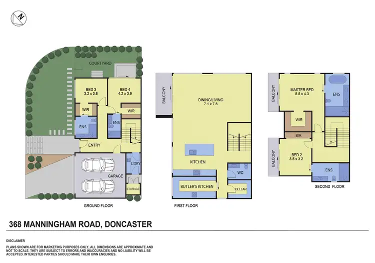 Floorplan of Homely townhouse listing, 1/368 Manningham Road, Doncaster VIC 3108
